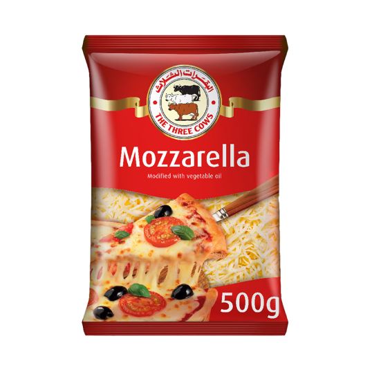 3 COW MAZARELLA SHERDDED 500 GMS