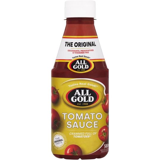 ALL GOLD TOMATO SAUCE ORIGINAL SQUEEZE 500 ML