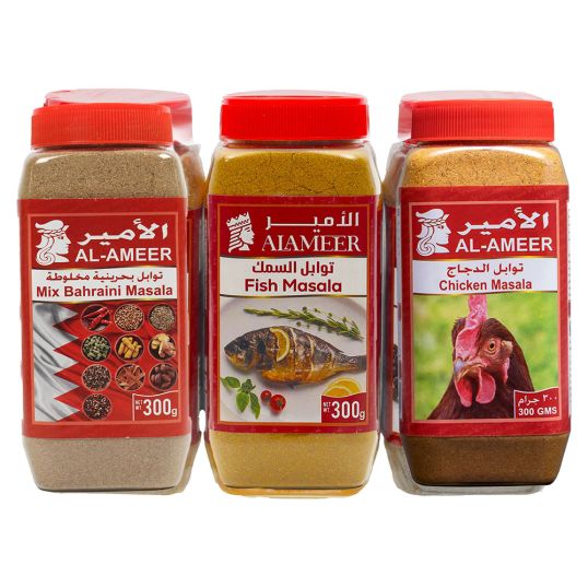 AL AMEER BAHRAINI MIX CHICKEN AND FISH MASALA 3X300 GMS