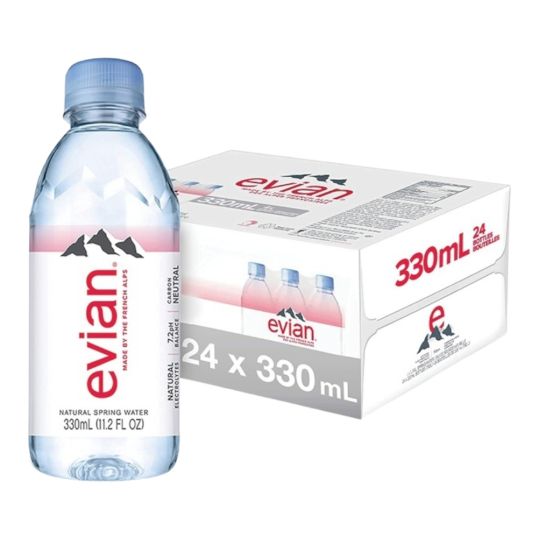 EVIAN MINERAL WATER 330 ML 20+4 FREE