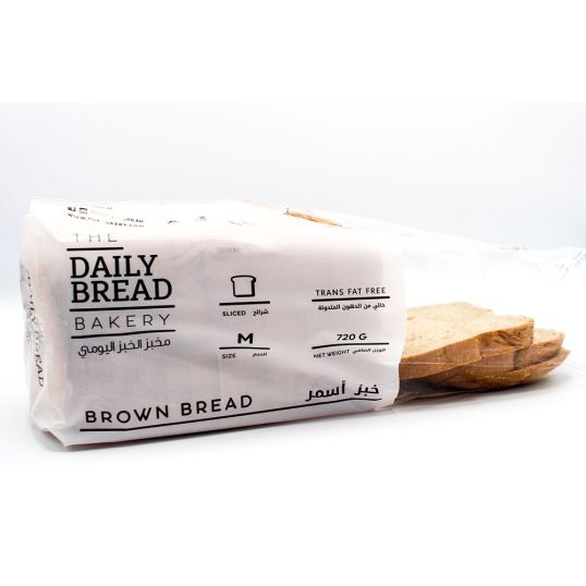 THE DAILY BREAD BAKERY BROWN SLICE BREAD MEDIUM SIZE 1'S