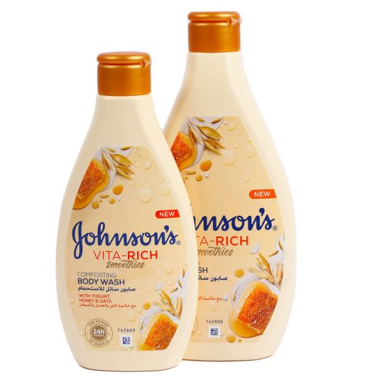 JOHNSON BODY WASH SMOOTHIES COMFORTING 400ML + 250ML FREE