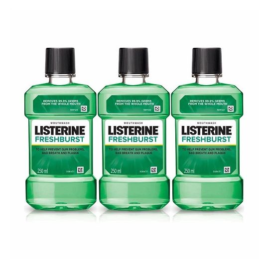 LISTERINE FRSH BRUST MOUTHWASH 250ML 2+1 FREE