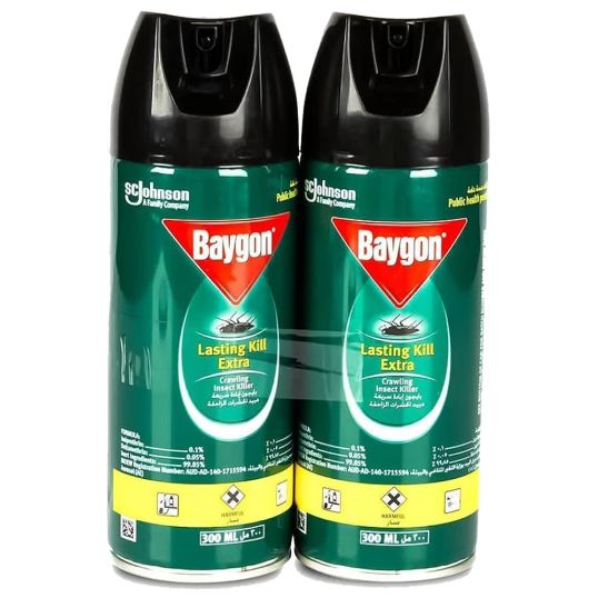 BAYGON CRAWLING INSECT KILLER GREEN 2X300 ML