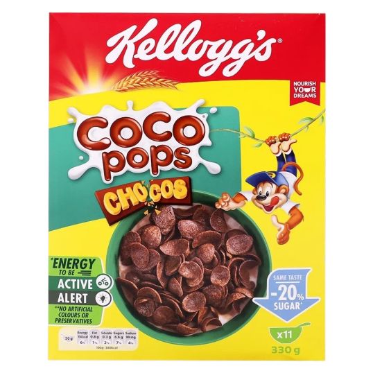 KELLOGG`S COCOPOPS CHOCOS 330 GMS 24% OFF