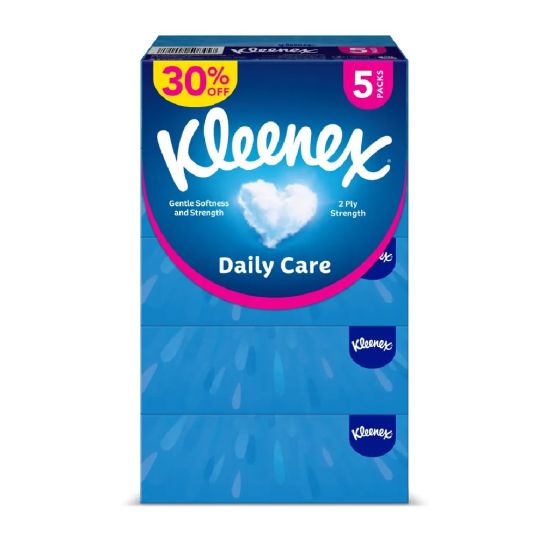 KLEENEX FACIAL TISSUE DAILY CARE 5X120'S 30% OFFER