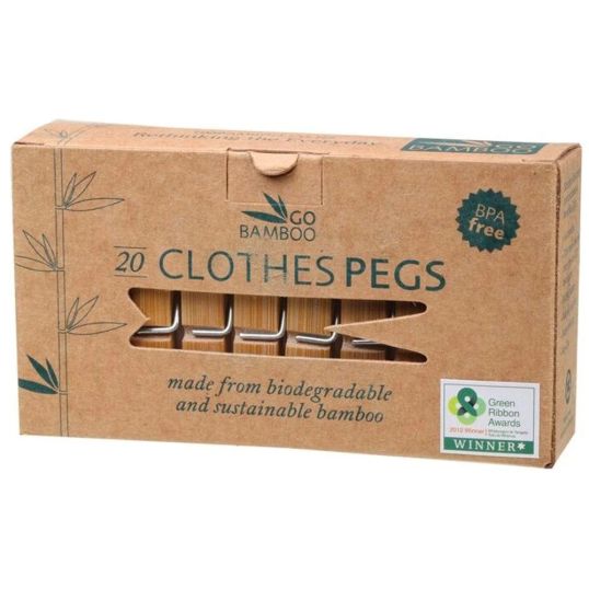 GO BAMBOO CLOTHES PEGS 20'S