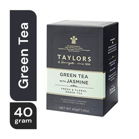 TAYLORS OF HARROGATE GREEN TEA WITH JASMINE TEA BAGS 40 GMS