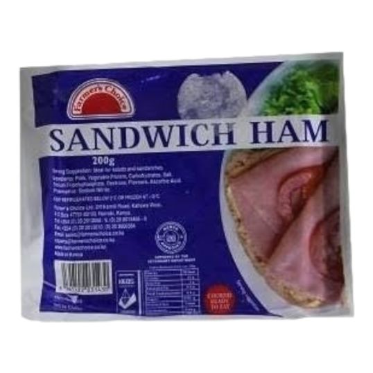 FARMER`S CHOICE SANDWICH HAM (WS) 200 GMS (CONTAINS PORK)