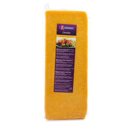 EMBORG CHEDDAR COLORED BLOCK FIDM 50% PER KG