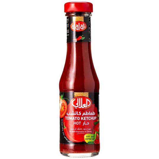 AL ALALI HOT KETCHUP GLASS BOTTLE 340 GMS