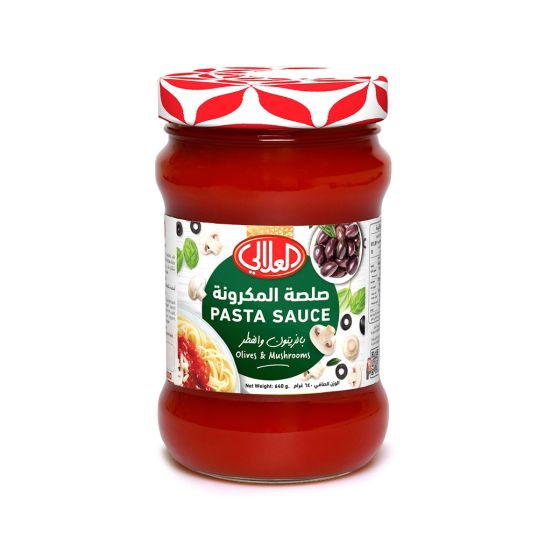 AL ALALI PASTA SAUCE OLIVES & MUSHROOMS 640 GMS