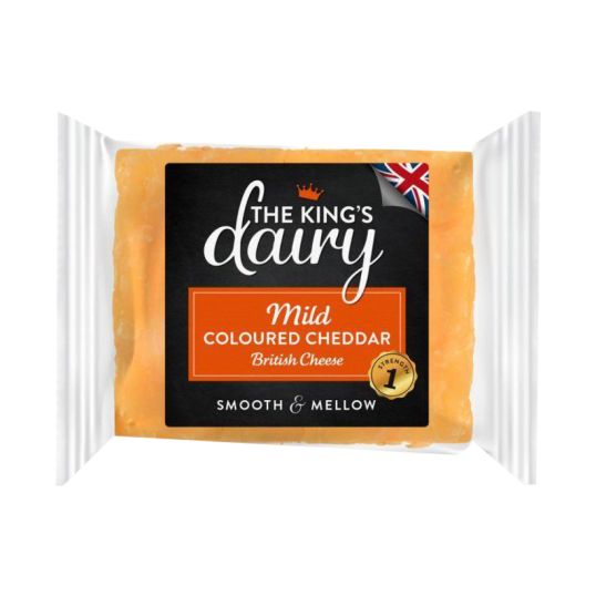 KINGS DAIRY COLOURED MILD CHEDDAR PER KILO