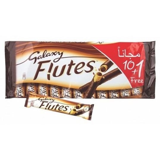 GALAXY FLUTES CHOCOLATE 22.5 GMS 10+1 FREE