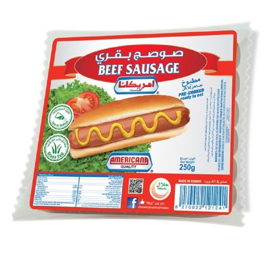 AMERICANA BEEF SAUSAGE CLASSIC 250 GMS