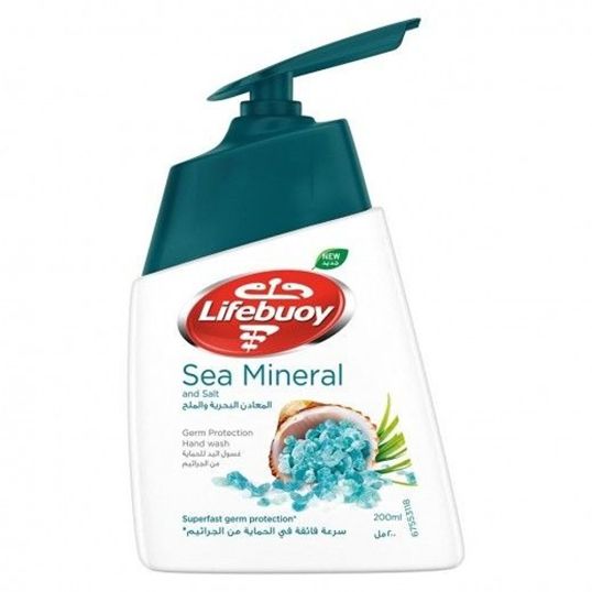 LIFEBUOY ANTIBACTERIAL LIQUID SOAP AND HAND WASH SEA MINERAL 200ML