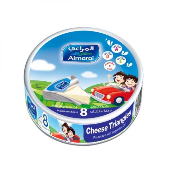 ALMARAI TRIANGLE CHEESE FOR KIDS 8 PORTIONS 120 GMS