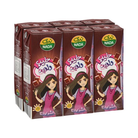 NADA BASMA CHOCOLATE UHT MILK 6X185 ML