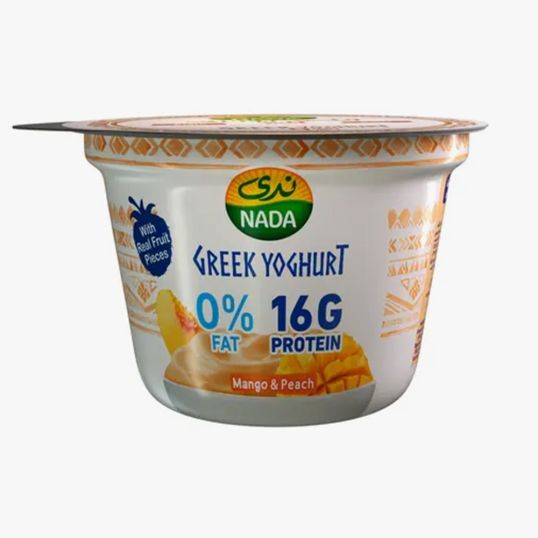 NADA GREEK YOGHURT MANGO PEACH FREE FAT 160 GMS