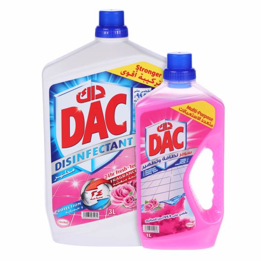 DAC SUPER ROSE GOLD DISINFECTANT 3 LTR + ROSE 1 LTR FREE