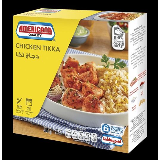 AMERICANA CHICKEN TIKKA 400 GMS