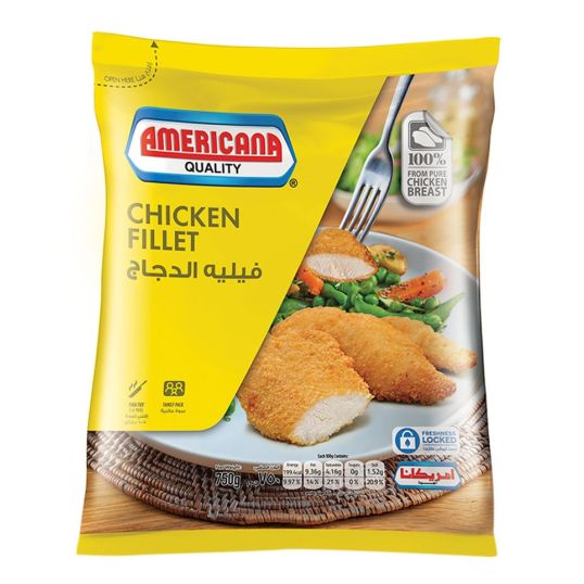 AMERICANA CHICKEN FILLETS (FAMILY PK) 750 GMS