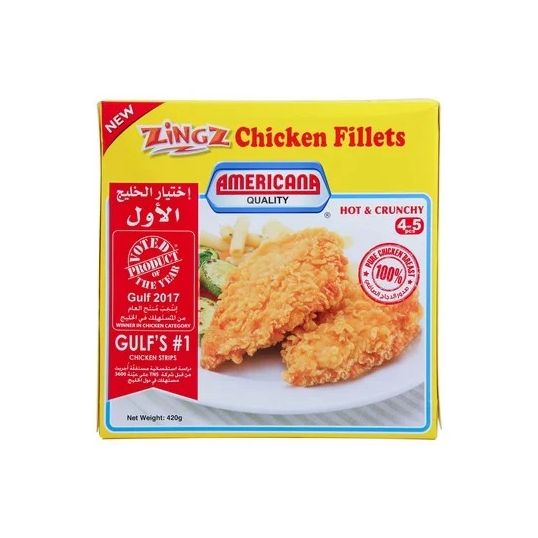 AMERICANA HOT&CRUNCHY CHICKEN FILLET 420 GMS