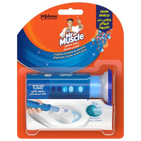 MR. MUSCLE MARINE FRESH GEL DISCS TOILET FRESHENER 38 GMS