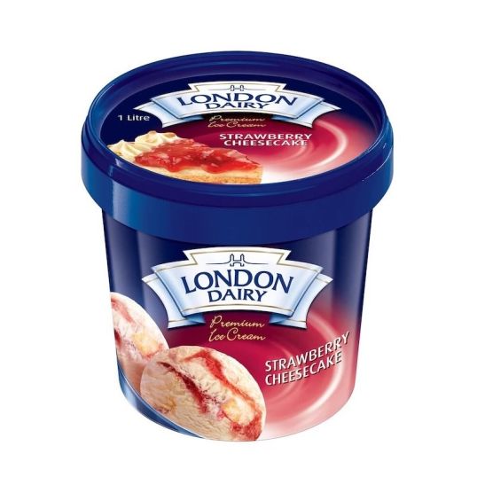 LONDON DAIRY STRAWBERRY CHEESECAKE 1 LTR