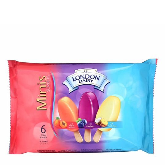 LONDON DAIRY SORBET INISTICK MULTIPACK 6X50 ML