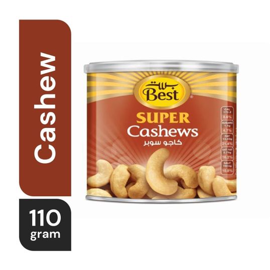 BEST SUPER CASHEWS CAN 110 GMS