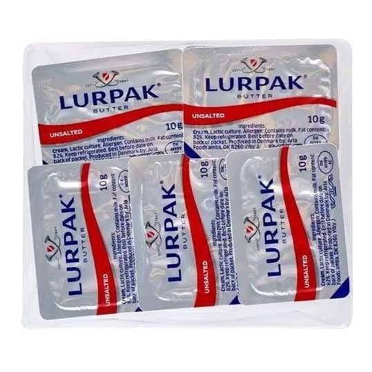 LURPAK UNSALTED BUTTER MINI CUPS 20`S 10 GMS