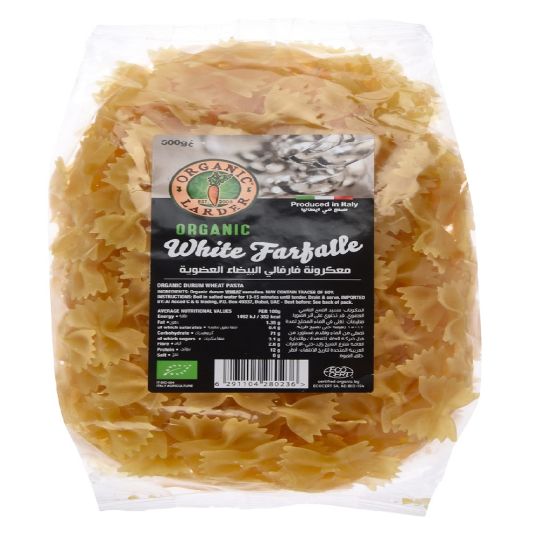 ORGANIC LARDER WHITE FARFALLE 500 GMS