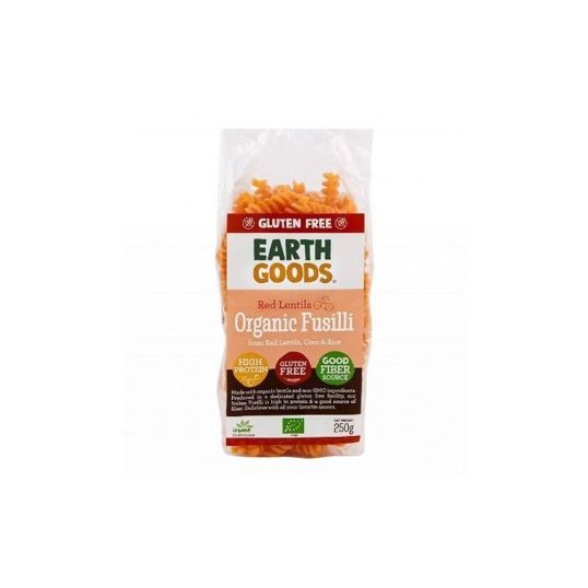 EARTH GOODS ORGANIC RED LENTIL FUSILLI 250 GMS