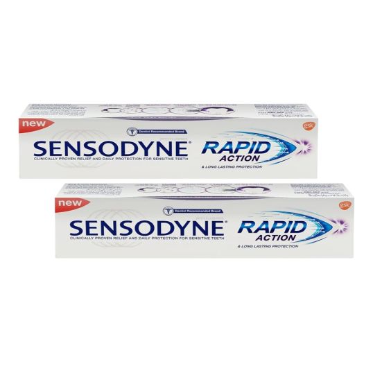 SENSODYNE TOOTH PASTE RAPID ACTION 2X75 ML