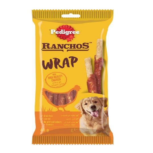 PEDIGREE RANCHOS WRAP WITH CHICKEN TREATS 40 GMS