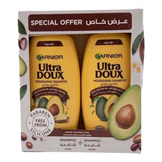 ULTRA DOUX SHAMPOO AVOCADO & SHEA BUTTER 400 ML TWIN PACK @30%OFF