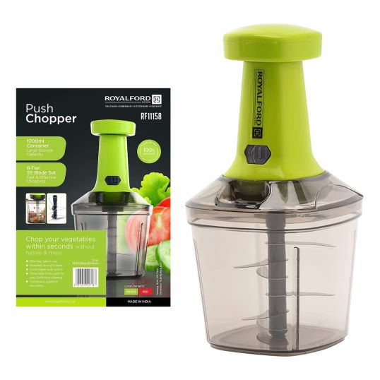 ROYAL FORD PUSH CHOPPER 6 STAINLESS STEEL BLADE 1000 ML 1'S