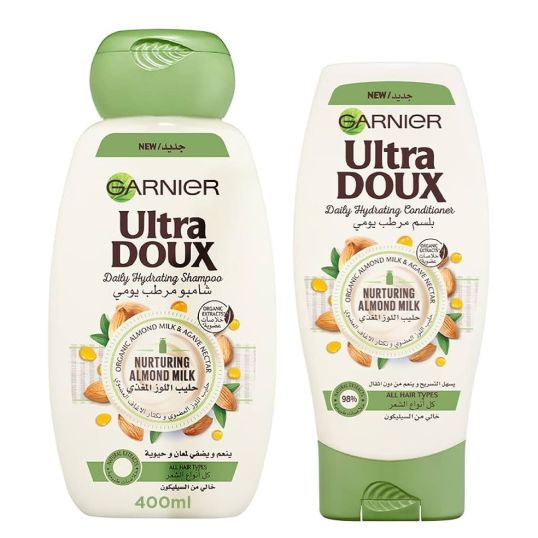 ULTRA DOUX PROMO ALMOND MILK SHAMPOO 400 ML +CONDITIONER 360 ML @SPECIAL OFFER