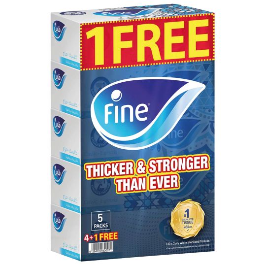 FINE FACIAL TISSUE 130X2 PLAY 4+1 FREE