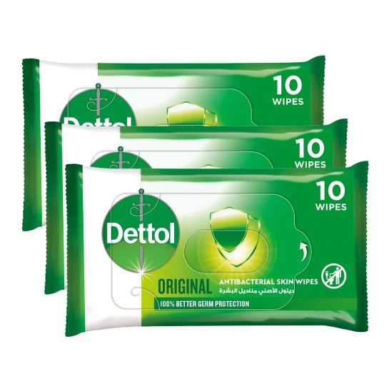 DETTOL FRESH WIPES 10S 2+1 FREE