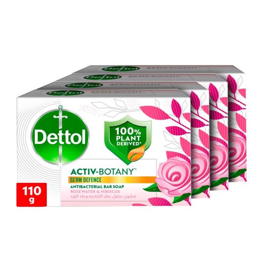 DETTOL BAR SOAP HIBISCUS ROSEWATER 4X110 GMS