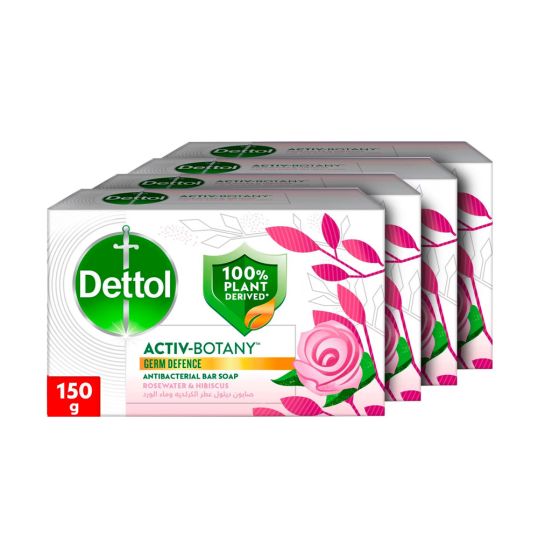 DETTOL BAR SOAP HIBISCUS ROSEWATER 4X150 GMS