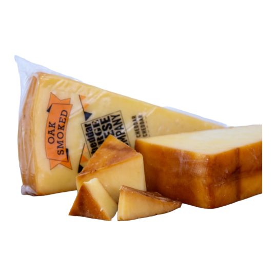 CALVELEY MILL MATURE CHEDDAR OAKWOOD SMOKED PER KG