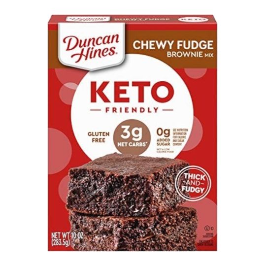 DUNCAN HINES CHEWY FUDGE BROWNIE KETO FRIENDLY GLUTEN FREE 10 OZ