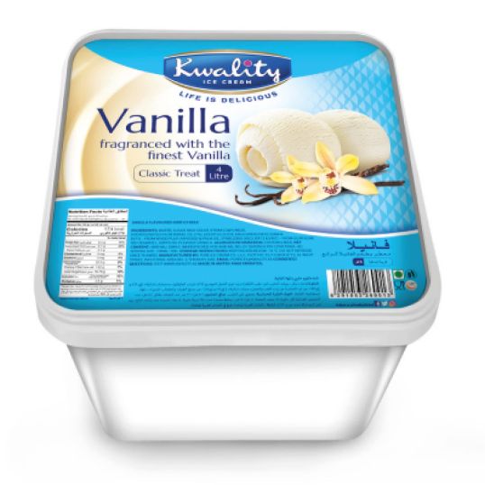 KWALITY ICE CREAM VANILLA 4 LTR