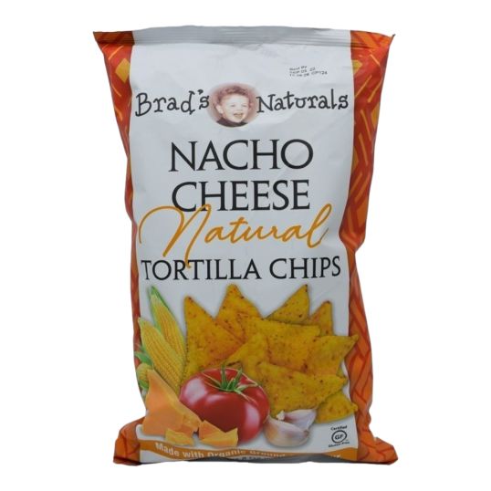 BRAD`S ORGANIC NATURAL NACHO CHIPS 8 OZ