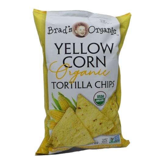 BRAD`S ORGANIC YELLOW CHIPS 8 OZ