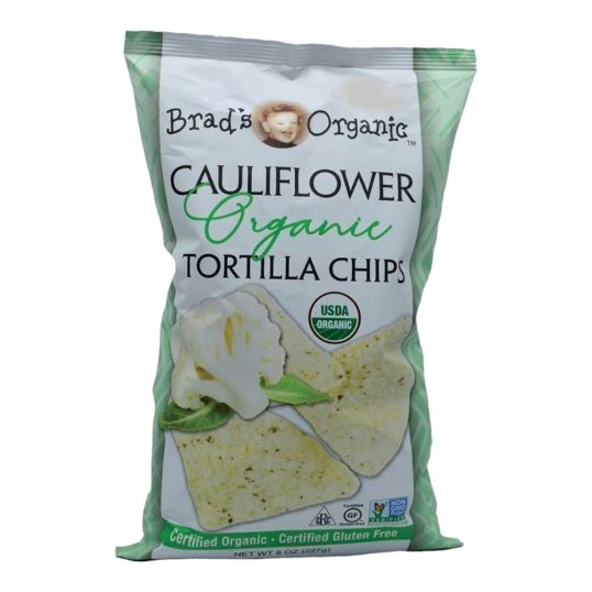 BRAD`S ORGANIC CAULIFLOWER CHIPS 8 OZ