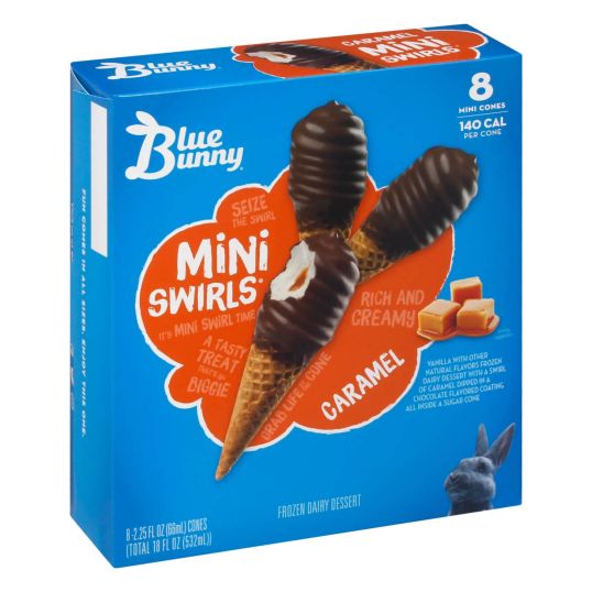 BLUE BUNNY MINI SWIRLS CARAMEL 18 OZ
